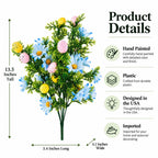 Easter Egg & Floral Bouquet – Artificial Spring Flowers with Decorative Speckled Eggs 13.5 Inches Tall Easter > Figurines La Vie Bien Easter Egg & Floral Bouquet – Artificial Spring Flowers with Decorative Speckled Eggs 13.5 Inches Tall