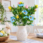 Easter Egg & Floral Bouquet – Artificial Spring Flowers with Decorative Speckled Eggs 13.5 Inches Tall Easter > Figurines La Vie Bien Easter Egg & Floral Bouquet – Artificial Spring Flowers with Decorative Speckled Eggs 13.5 Inches Tall