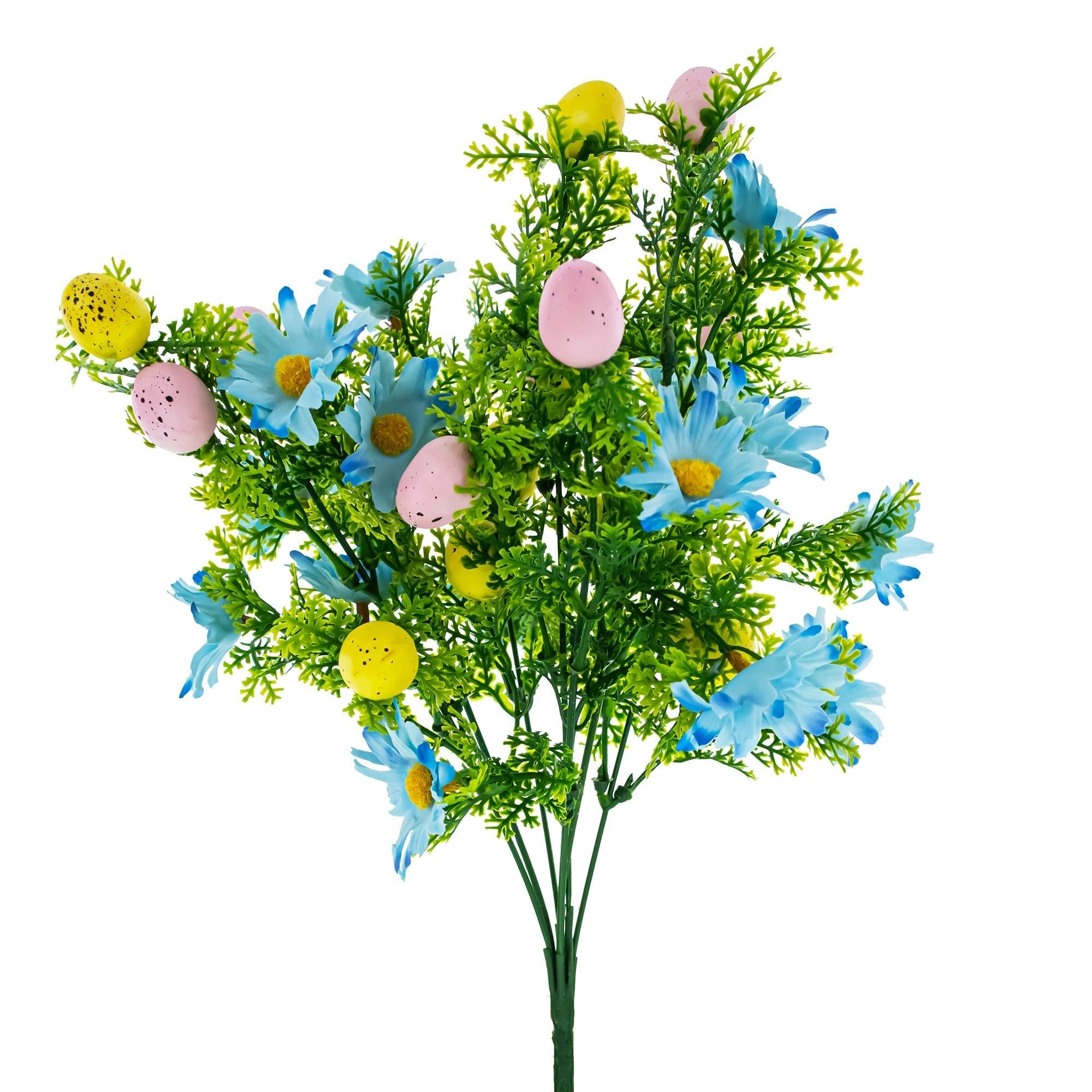 Easter Egg & Floral Bouquet – Artificial Spring Flowers with Decorative Speckled Eggs 13.5 Inches Tall Easter > Figurines La Vie Bien Easter Egg & Floral Bouquet – Artificial Spring Flowers with Decorative Speckled Eggs 13.5 Inches Tall