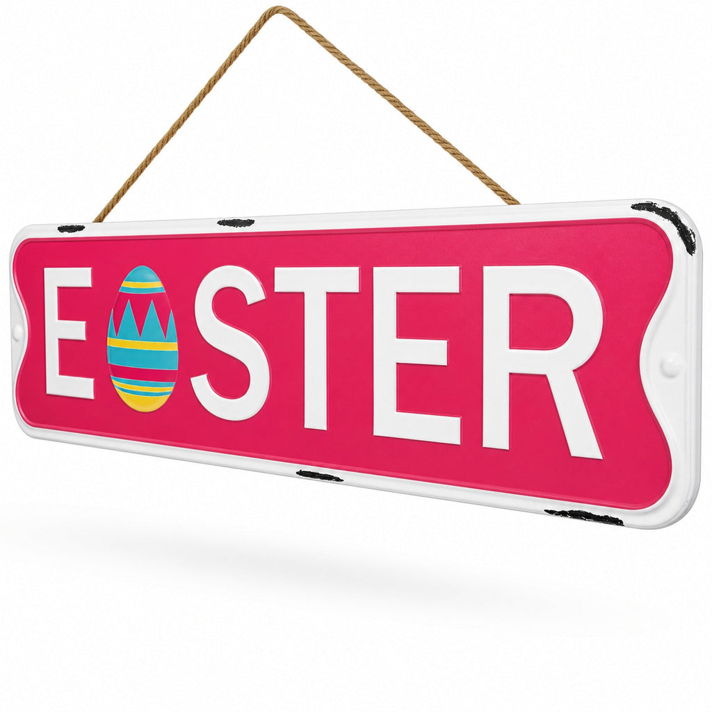 Easter Metal Wall Sign 18 Inch Wide Easter > Wall Decorations La Vie Bien Easter Metal Wall Sign 18 Inch Wide