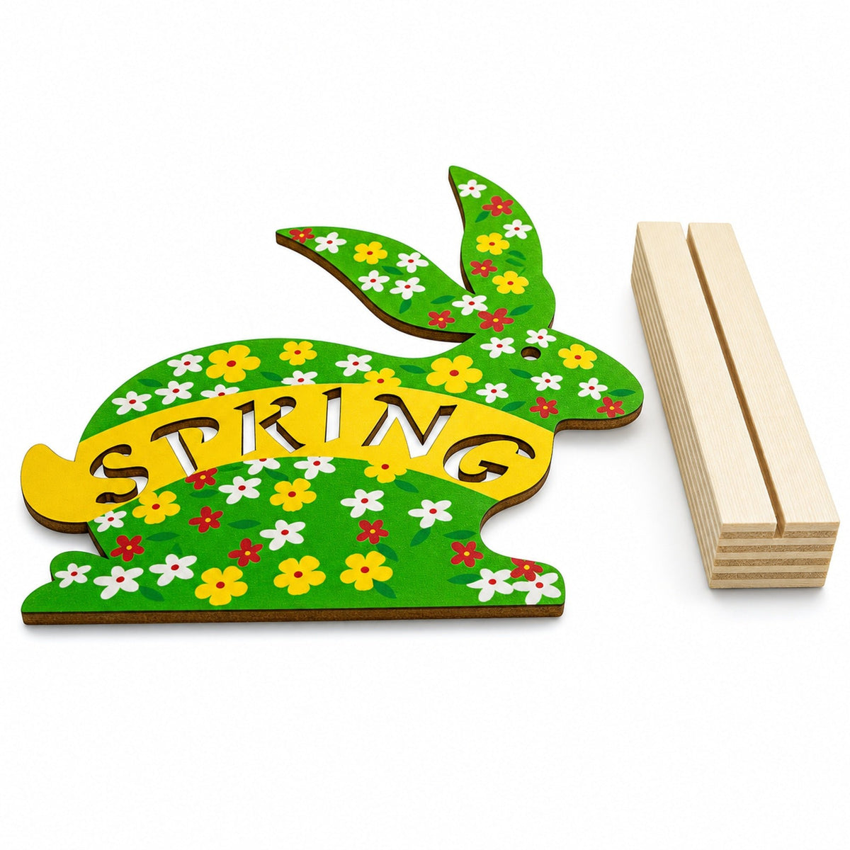 Easter Rabbit Bunny Shape Spring Cutout 7.6 Inches Easter > Figurines > Bunnies La Vie Bien Easter Rabbit Bunny Shape Spring Cutout 7.6 Inches