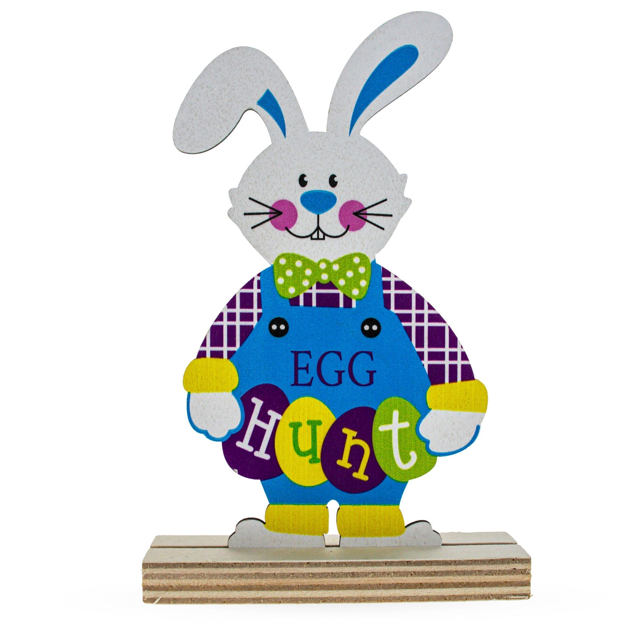 Easter Rabbit Egg Hunting Bunny Shape Cutout 6.15 Inches Easter > Figurines > Bunnies La Vie Bien Easter Rabbit Egg Hunting Bunny Shape Cutout 6.15 Inches
