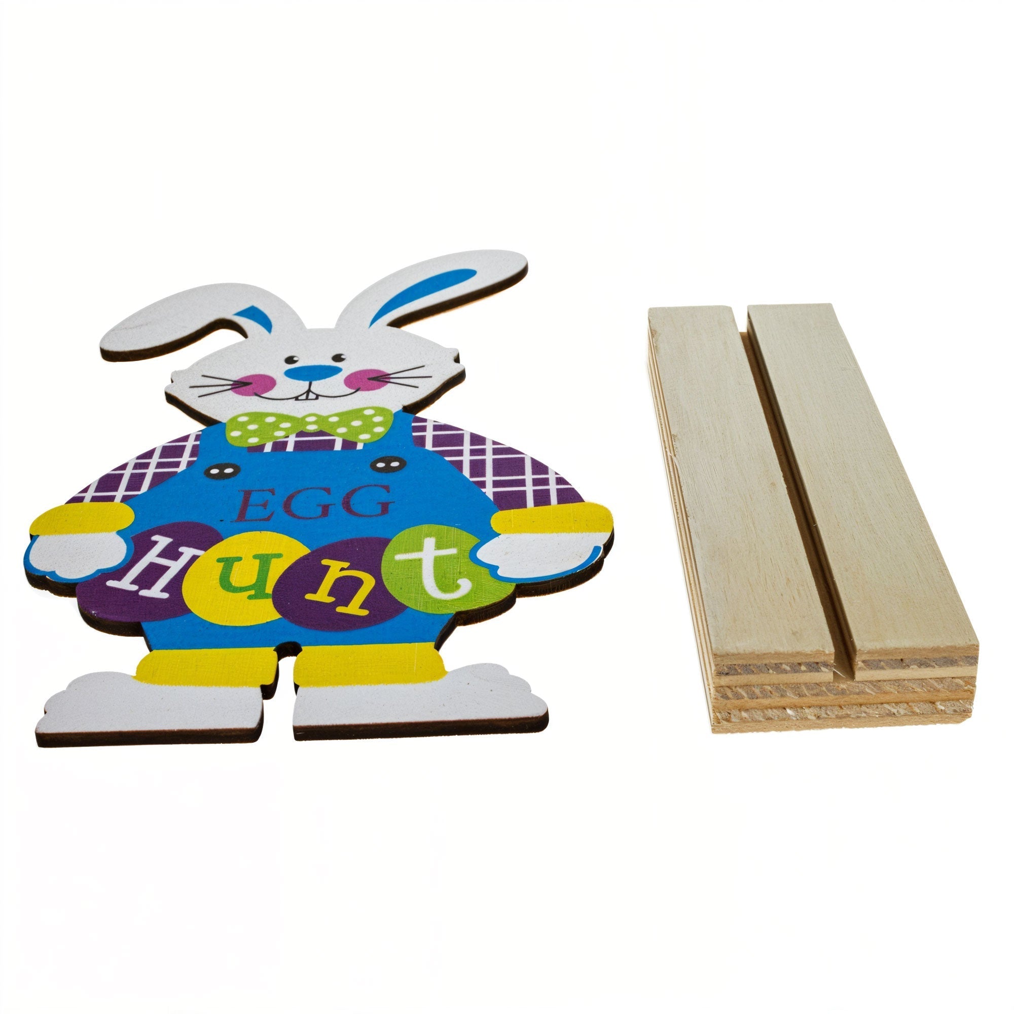 Easter Rabbit Egg Hunting Bunny Shape Cutout 6.15 Inches Easter > Figurines > Bunnies La Vie Bien Easter Rabbit Egg Hunting Bunny Shape Cutout 6.15 Inches