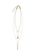 Triple Strand Multi-Way Pendant Necklace - Brass by Fair Anita