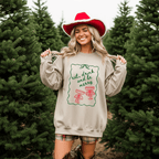 Eat Drink and Be Merry adult Sweatshirt, Christmas collection by Benny and Ray Apparel