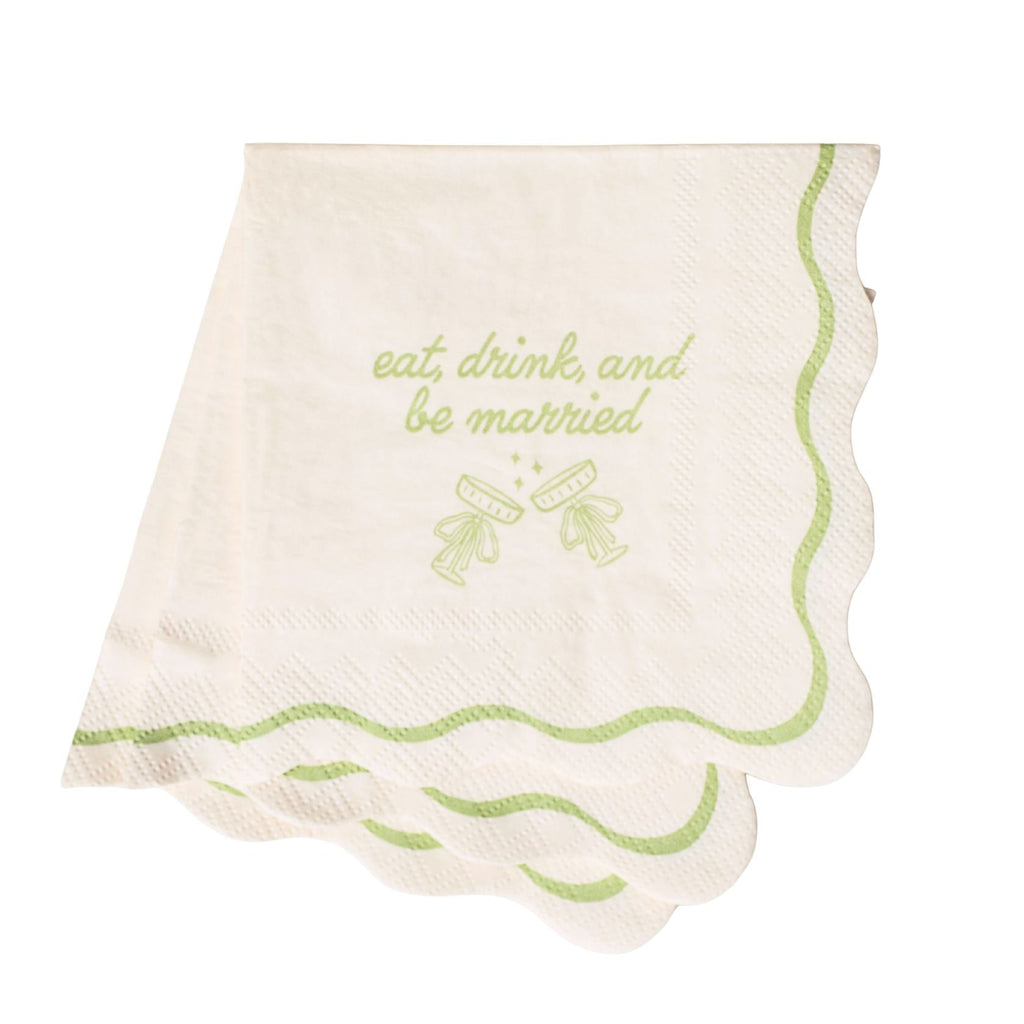 Eat, Drink, & Be Married - Wedding Cocktail Napkins La Vie Bien Eat, Drink, & Be Married - Wedding Cocktail Napkins