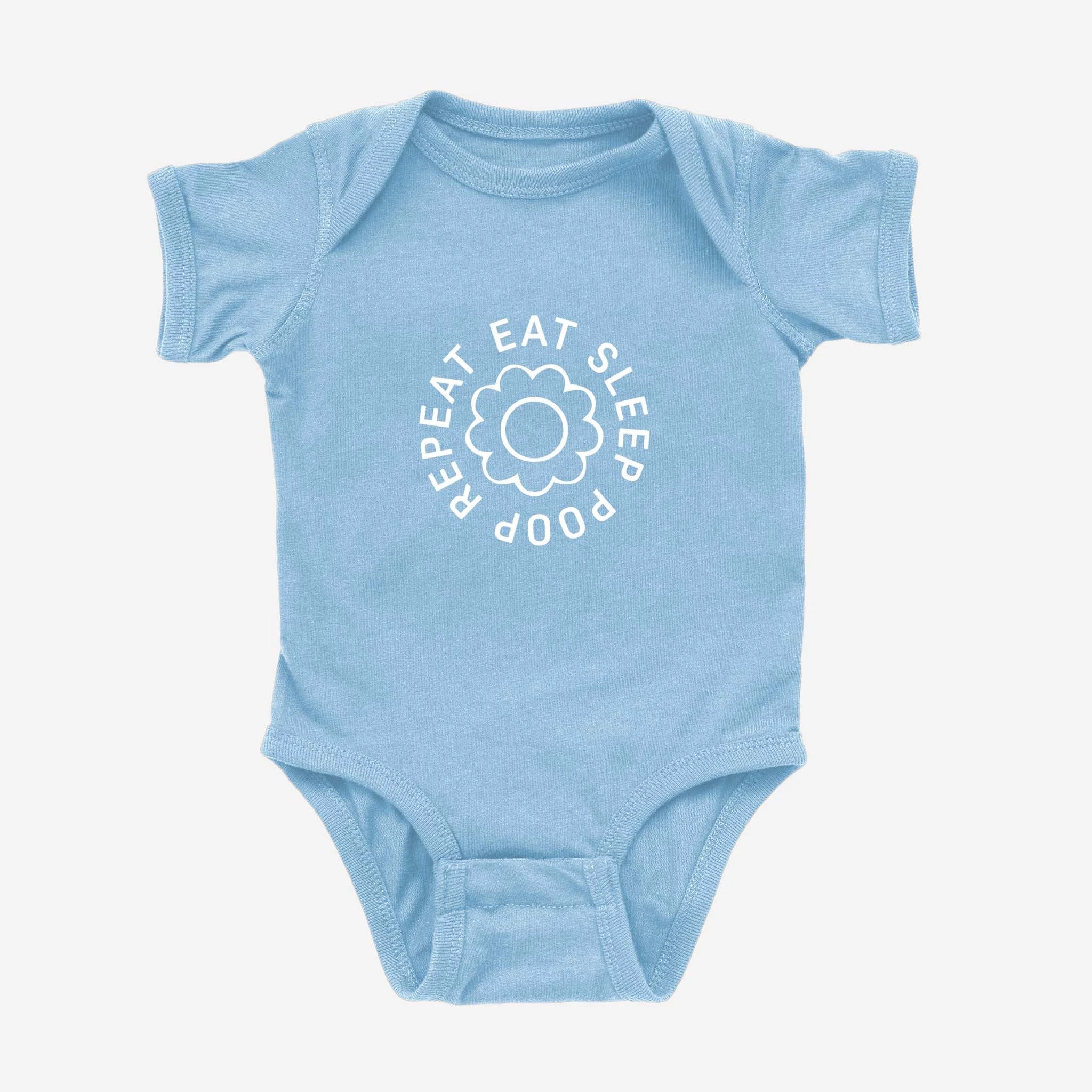 Eat Sleep Poop Repeat One piece bodysuit