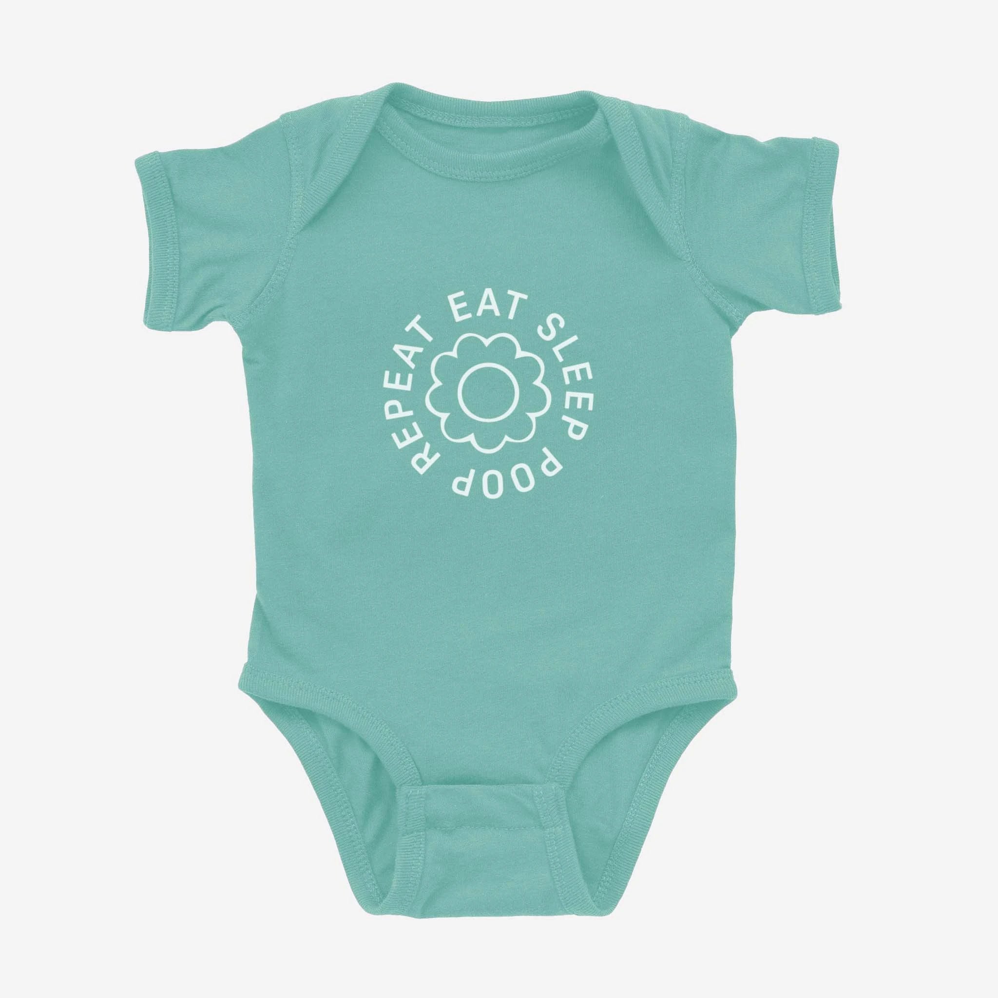 Eat Sleep Poop Repeat One piece bodysuit