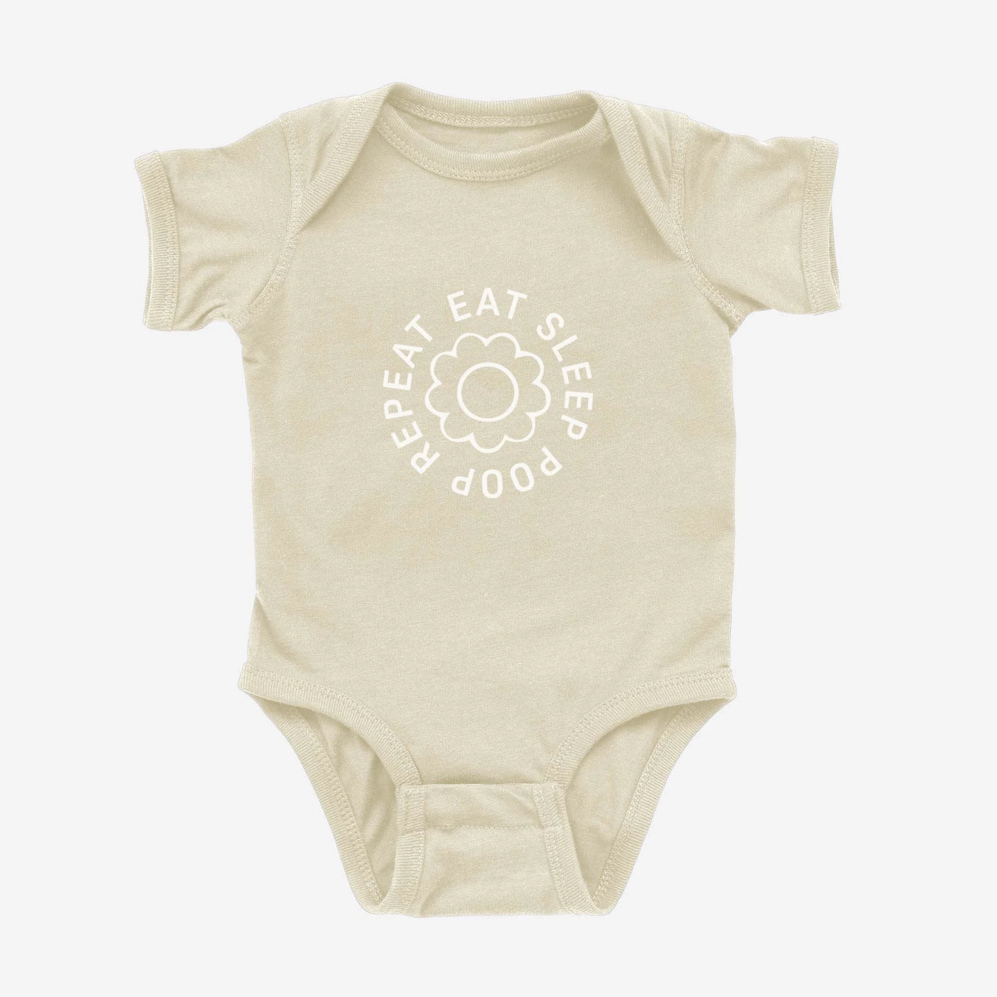 Eat Sleep Poop Repeat One piece bodysuit