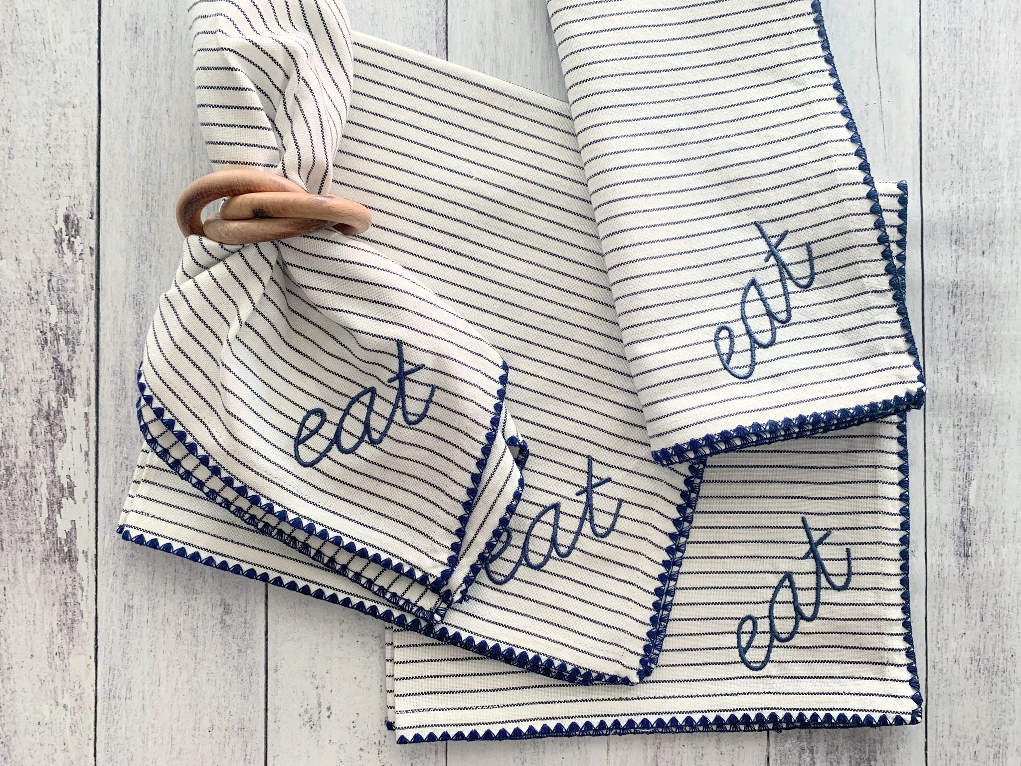 Wood Bangles Napkin Rings, set of four by Dot and Army