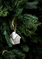 Handmade Porcelain Christmas Ornaments: Santa hat