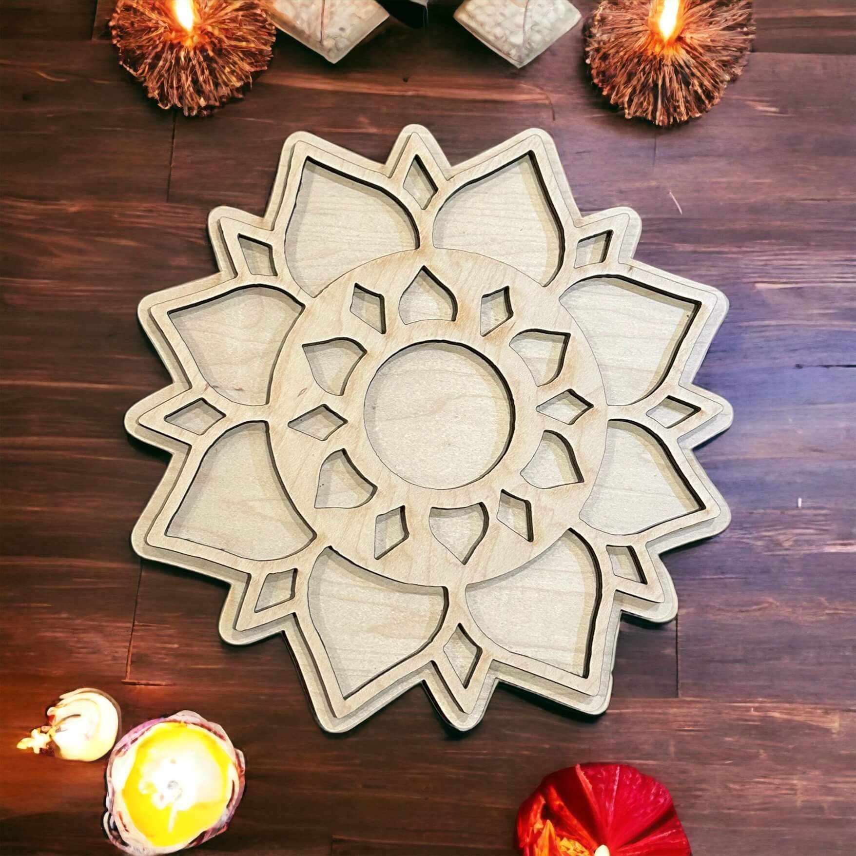 Eco-conscious Rangoli Tray