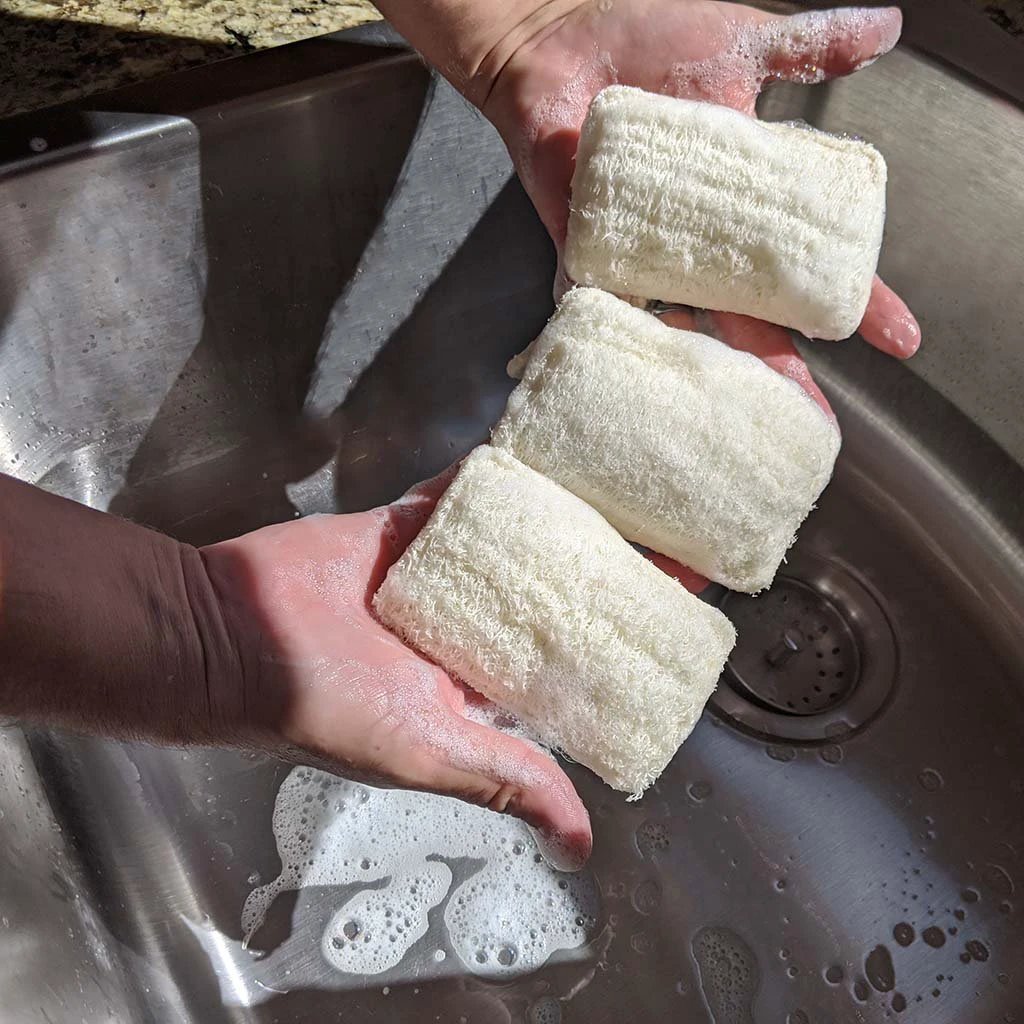Eco Dish Washing Scrubbers 3 Pack - Loofah by Zero Waste Outlet