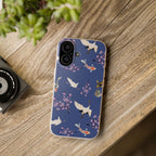 Eco friendly Koi & Crane Cherry Blossom Phone Case, Biodegradable Case Phone Case La Vie Bien Eco friendly Koi & Crane Cherry Blossom Phone Case, Biodegradable Case