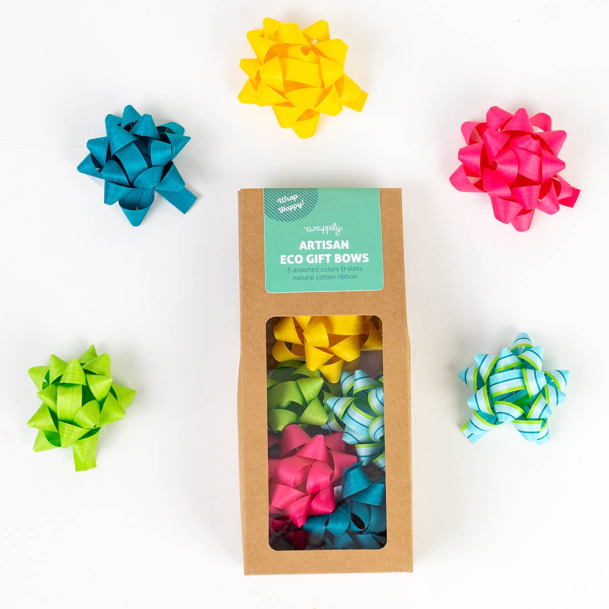 Eco Gift Bows – Compostable Cotton Gift Bows, Plastic-Free | Artisanal Brights Mix La Vie Bien Eco Gift Bows – Compostable Cotton Gift Bows, Plastic-Free | Artisanal Brights Mix