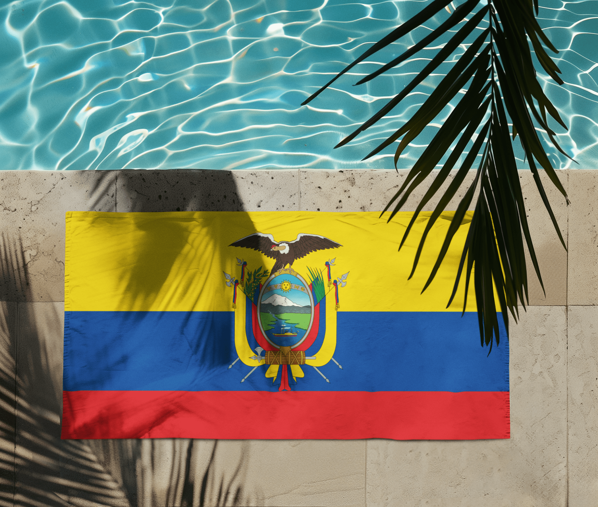 ECUADOR Flag Beach Towel | Quality & Long Lasting - 2 Sizes | Ecuadorian Pride | Gift for Ecuadorians Home Decor La Vie Bien ECUADOR Flag Beach Towel | Quality & Long Lasting - 2 Sizes | Ecuadorian Pride | Gift for Ecuadorians