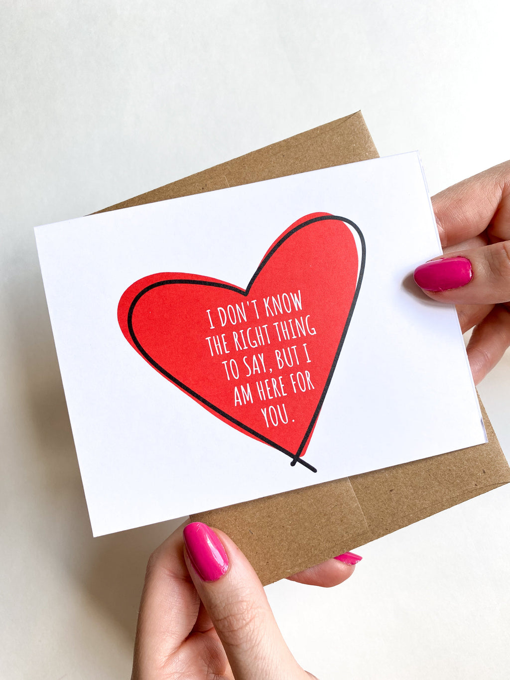 I Don't Know What to Say Here For You Support Card