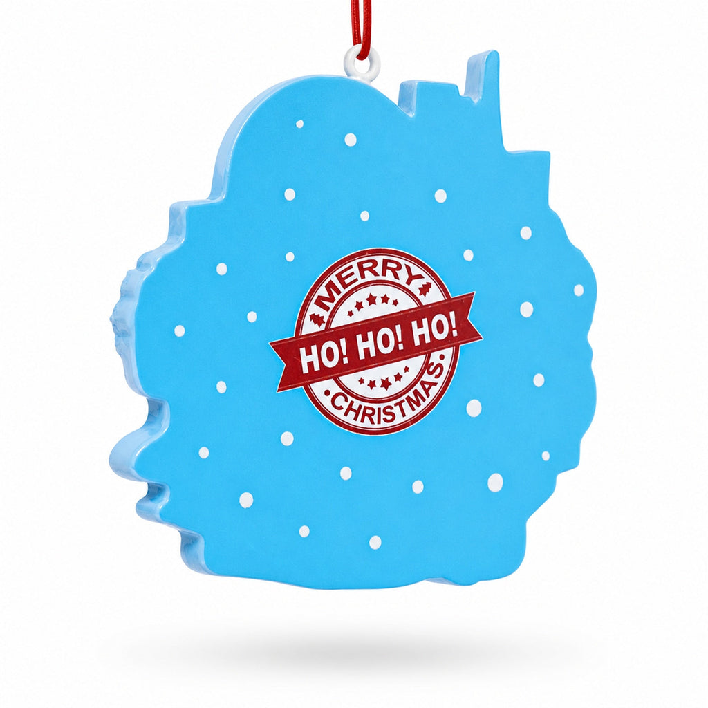 San Francisco Cable Car Santa and City Skyline Resin Christmas Ornament