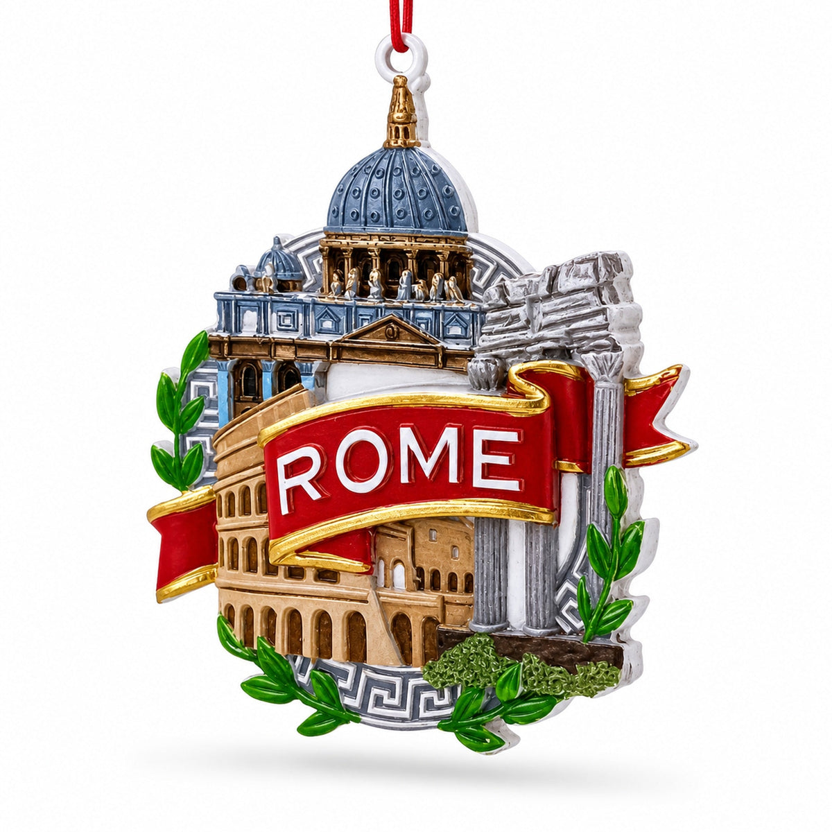 Colosseum Rome Italy Landmarks Travel Souvenir Resin Christmas Ornament