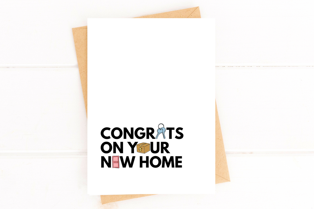 Congrats on Your New Home Moving Card New Homeowner Card