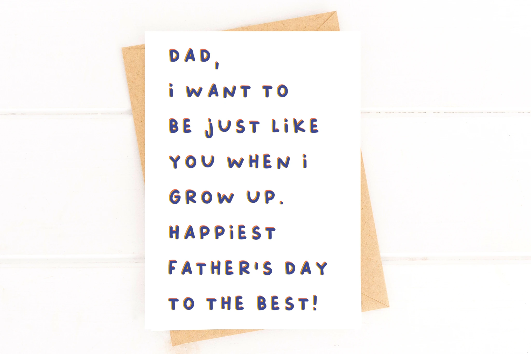 Be Just Like You Cute Father's Day Card From Son by Five Dot Post