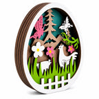 Egg Shape Spring Garden with Butterflies and Chicks Wooden Figurine Easter > Figurines La Vie Bien Egg Shape Spring Garden with Butterflies and Chicks Wooden Figurine