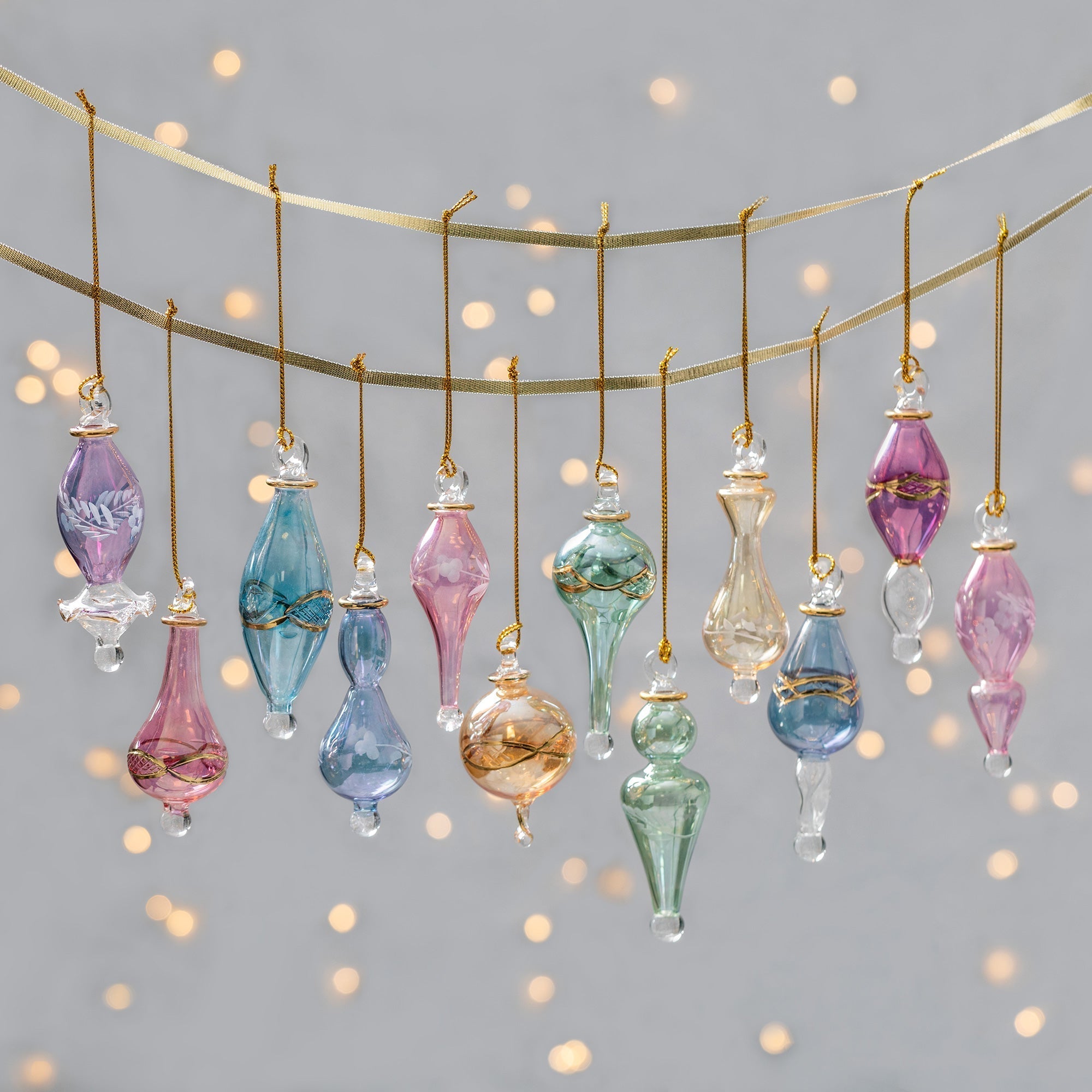 Egyptian Museum Etched Multi Color Glass Handmade Ornament Other Ornament La Vie Bien Egyptian Museum Etched Multi Color Glass Handmade Ornament