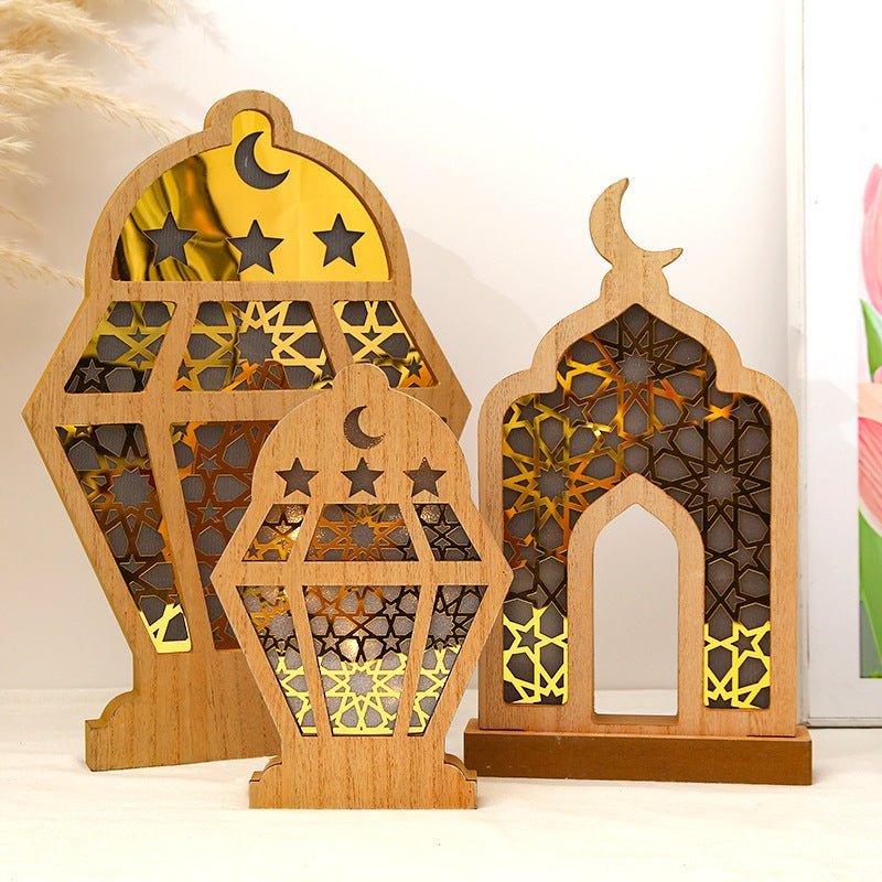 Eid Wooden LED Decorative Desktop Ornaments (MAC395) La Vie Bien Eid Wooden LED Decorative Desktop Ornaments (MAC395)