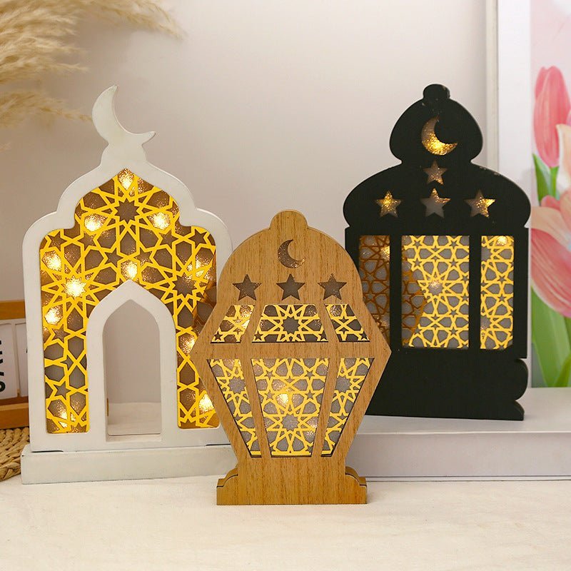 Eid Wooden LED Decorative Desktop Ornaments (MAC395) La Vie Bien Eid Wooden LED Decorative Desktop Ornaments (MAC395)