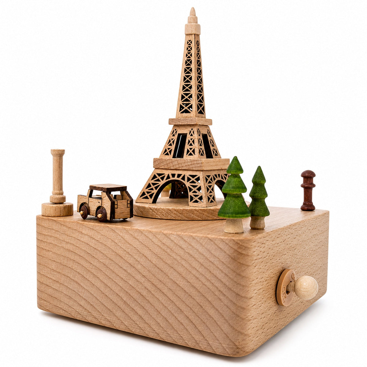 Eiffel Tower, Paris, France Wooden Musical Figurine with Moving Car Musical Figurines > Travel La Vie Bien Eiffel Tower, Paris, France Wooden Musical Figurine with Moving Car