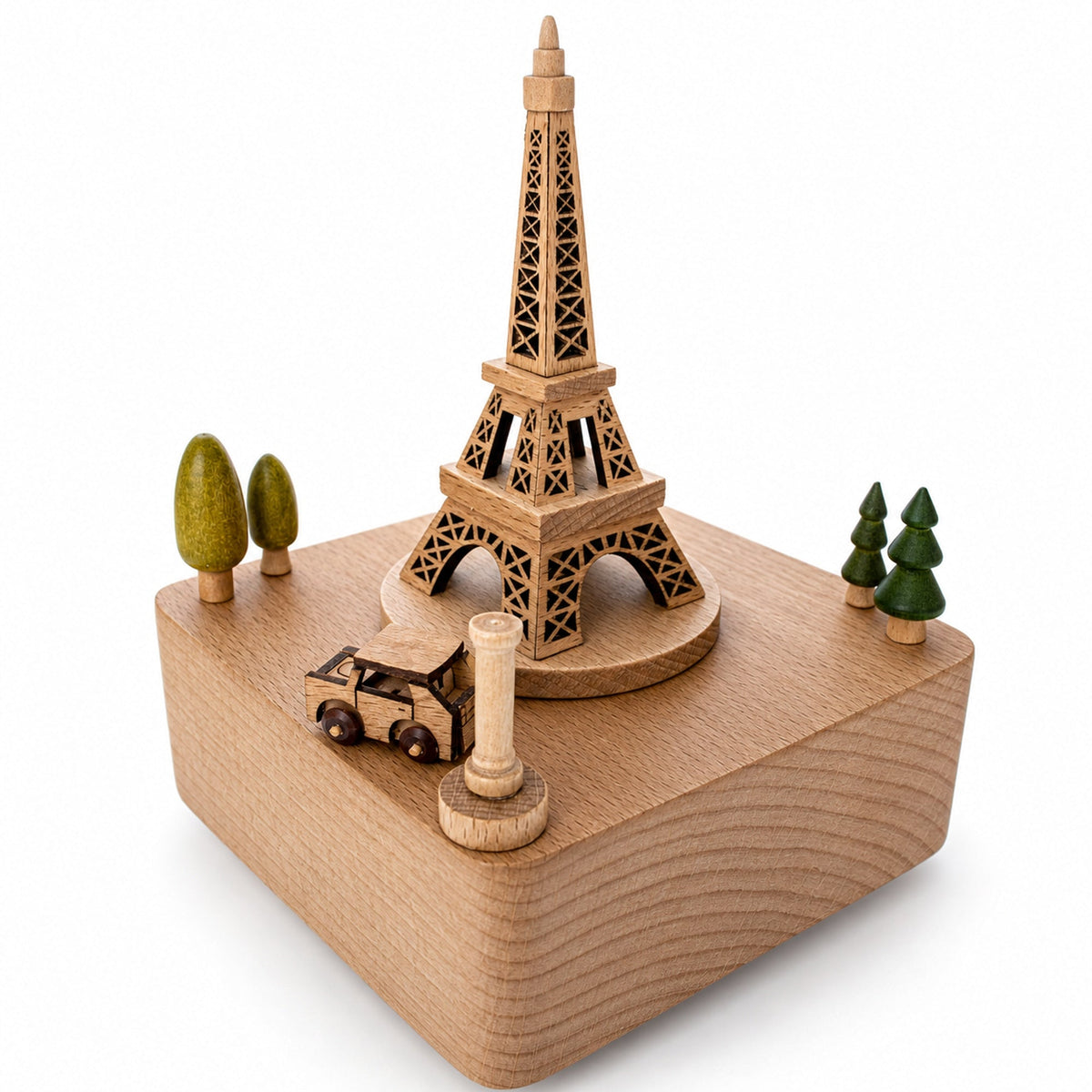 Eiffel Tower, Paris, France Wooden Musical Figurine with Moving Car Musical Figurines > Travel La Vie Bien Eiffel Tower, Paris, France Wooden Musical Figurine with Moving Car