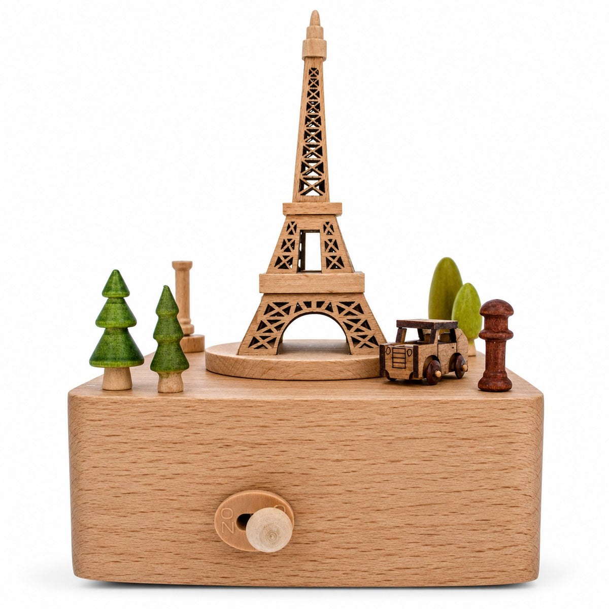 Eiffel Tower, Paris, France Wooden Musical Figurine with Moving Car Musical Figurines > Travel La Vie Bien Eiffel Tower, Paris, France Wooden Musical Figurine with Moving Car