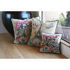 Eiffel Tower Paris Hand - Embroidered Pillow Pillows La Vie Bien Eiffel Tower Paris Hand - Embroidered Pillow