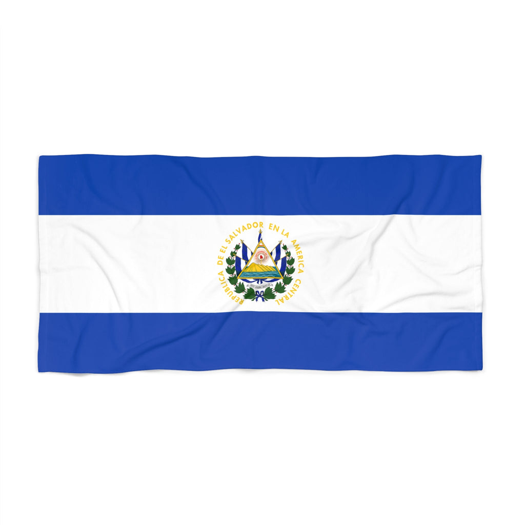 El Salvador Flag Beach Towel | Quality & Long Lasting - 2 Sizes | Salvadorian Pride | Gift for Salvadorians | Púchica Vos Home Decor La Vie Bien El Salvador Flag Beach Towel | Quality & Long Lasting - 2 Sizes | Salvadorian Pride | Gift for Salvadorians | Púchica Vos