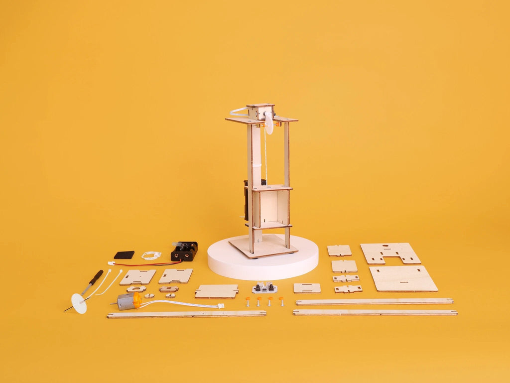 Electric Elevator DIY Kit, Educational STEM Toy by Kitsville