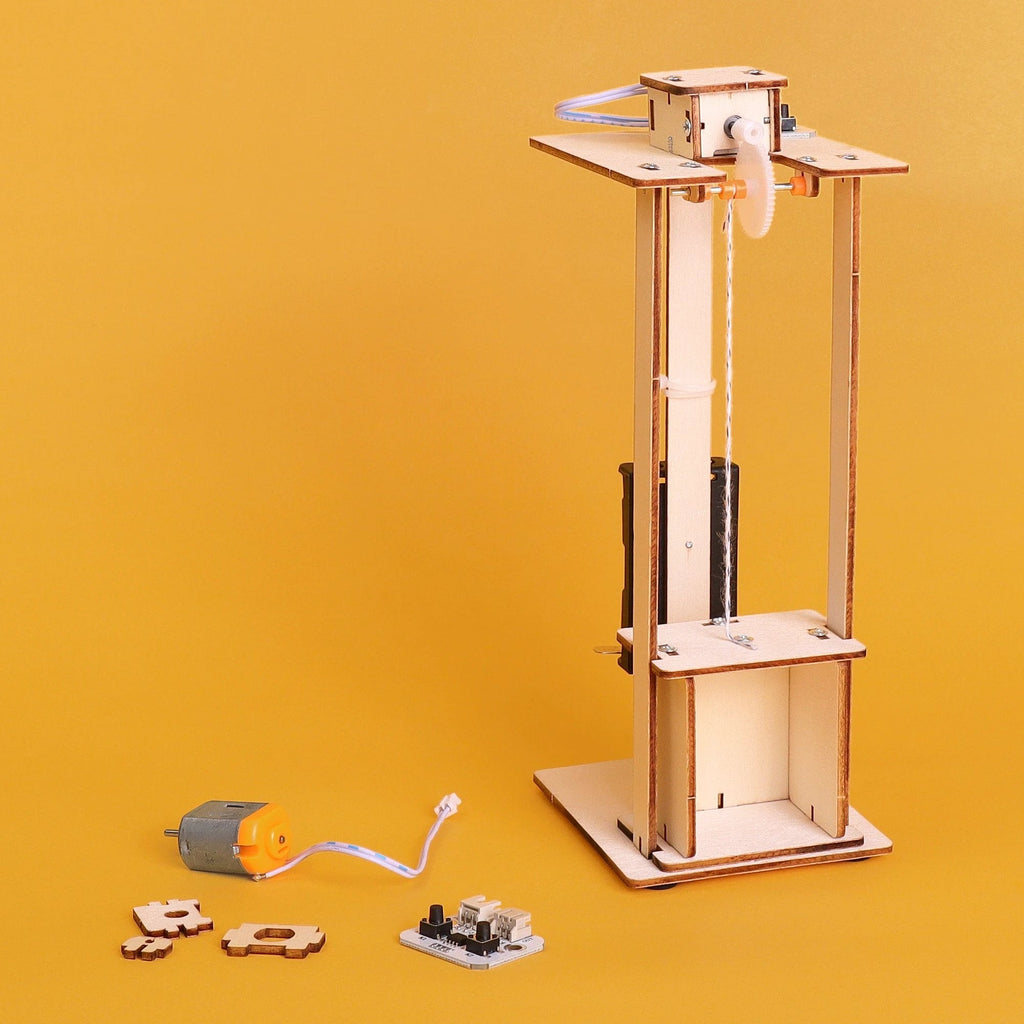 Electric Elevator DIY Kit, Educational STEM Toy by Kitsville