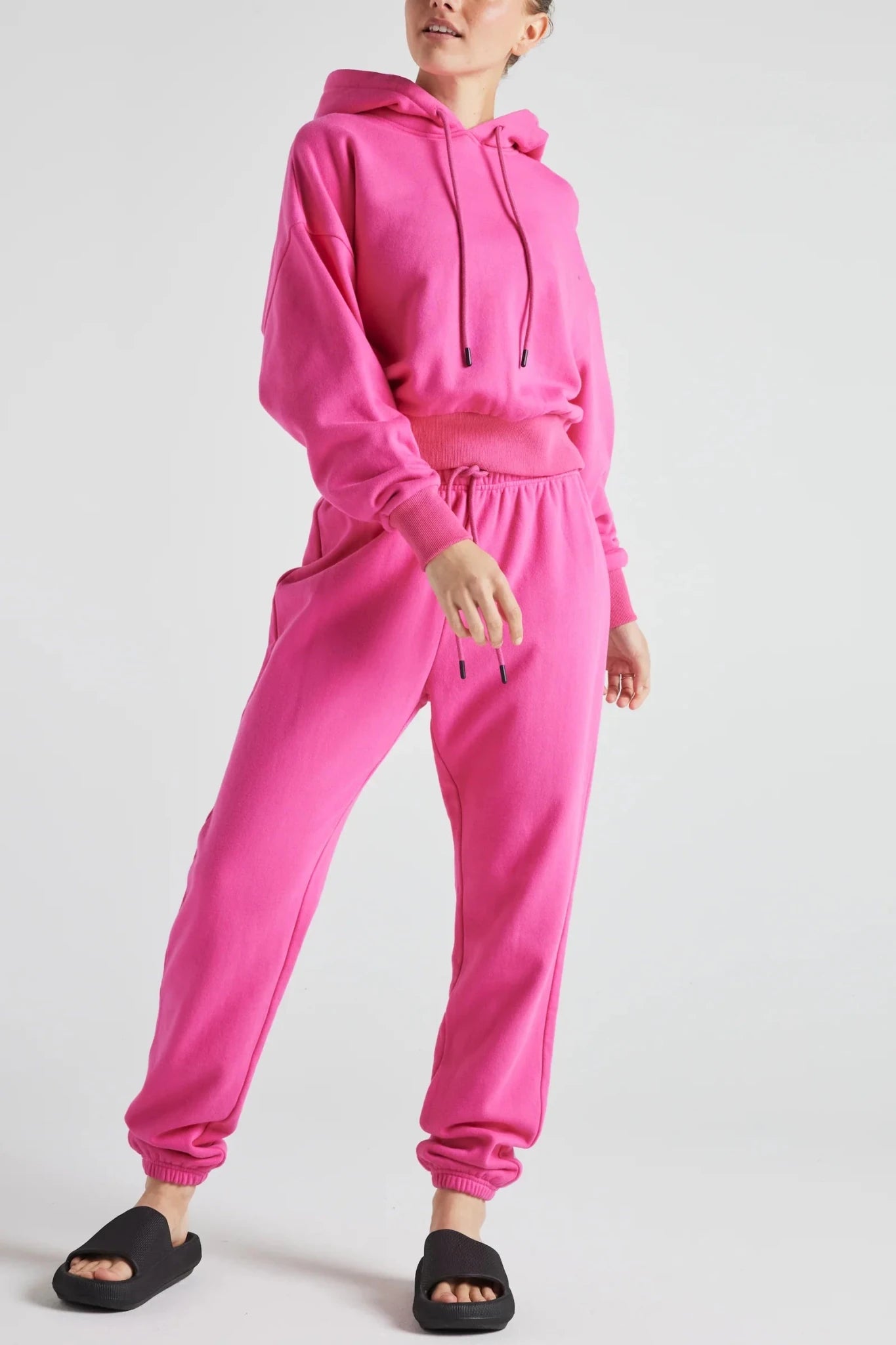 Electric Fleece Joggers in PINK Clothing La Vie Bien Electric Fleece Joggers in PINK
