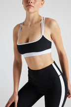 Electric Rib Color Block Bra Clothing La Vie Bien Electric Rib Color Block Bra