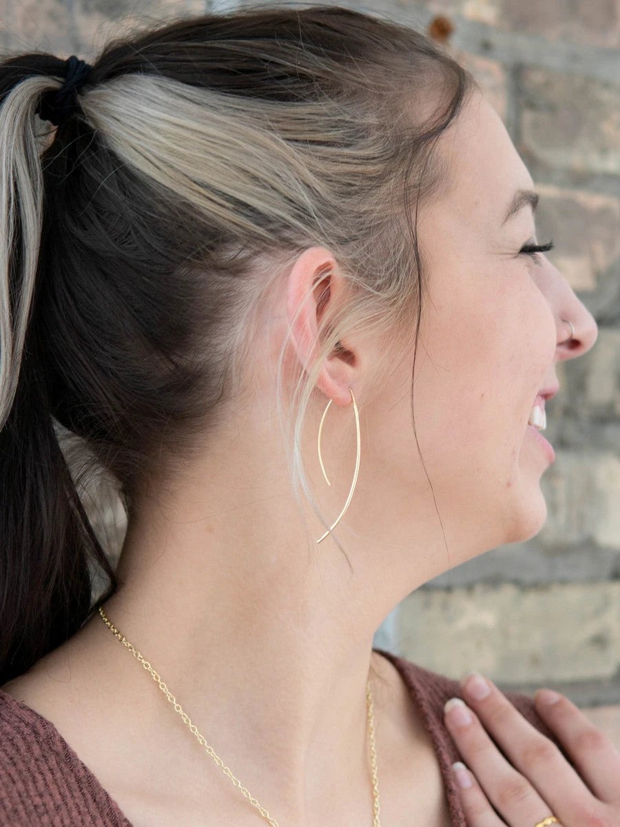 Elegant Curve Drop Earrings by Fair Anita
