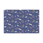 Elegant Koi Fish Cherry Blossom Gift Wrap, indigo Blue Wrapping Paper, Crane Pattern Home Decor La Vie Bien Elegant Koi Fish Cherry Blossom Gift Wrap, indigo Blue Wrapping Paper, Crane Pattern