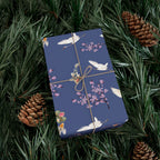 Elegant Koi Fish Cherry Blossom Gift Wrap, indigo Blue Wrapping Paper, Crane Pattern Home Decor La Vie Bien Elegant Koi Fish Cherry Blossom Gift Wrap, indigo Blue Wrapping Paper, Crane Pattern