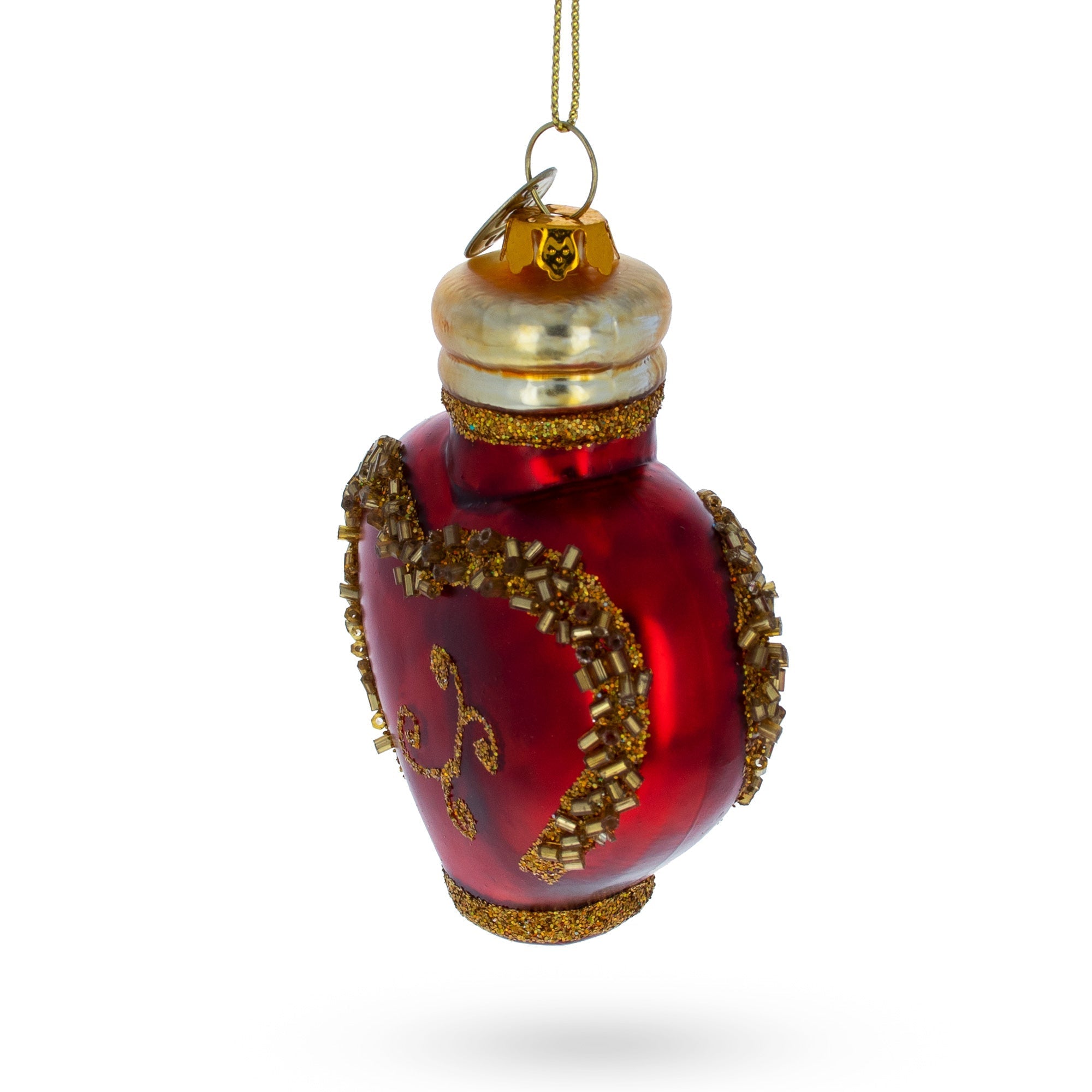 Elegant Perfume Bottle Glass Christmas Ornament Christmas Ornaments > Fashion La Vie Bien Elegant Perfume Bottle Glass Christmas Ornament