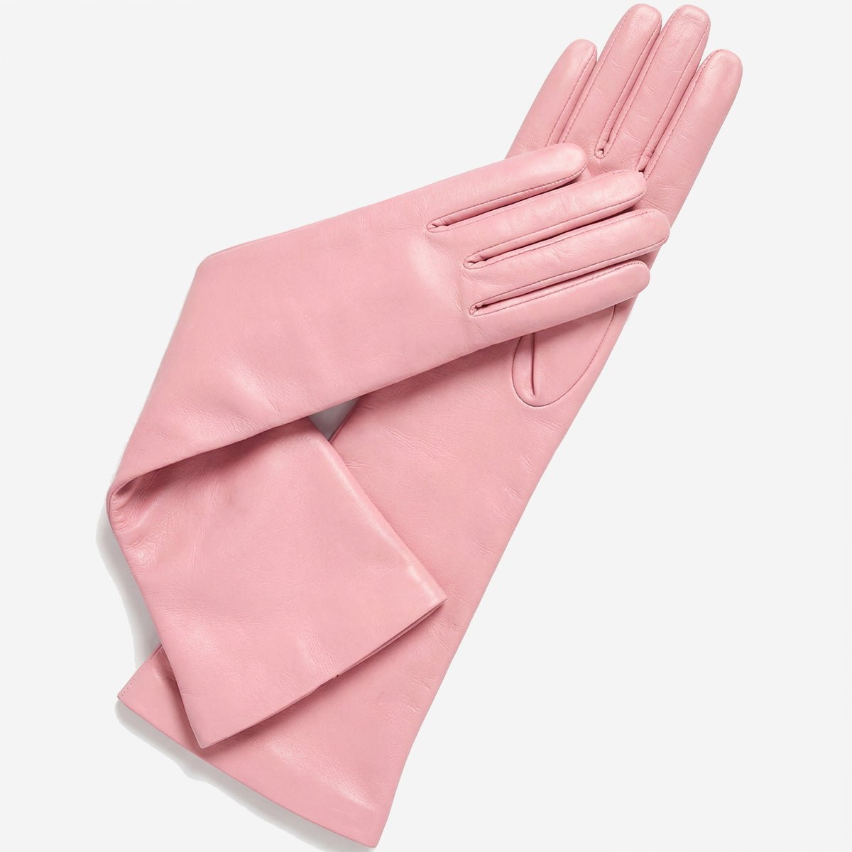 Elena (pink) - Italian silk lined 8-button length leather opera gloves opera gloves La Vie Bien Elena (pink) - Italian silk lined 8-button length leather opera gloves