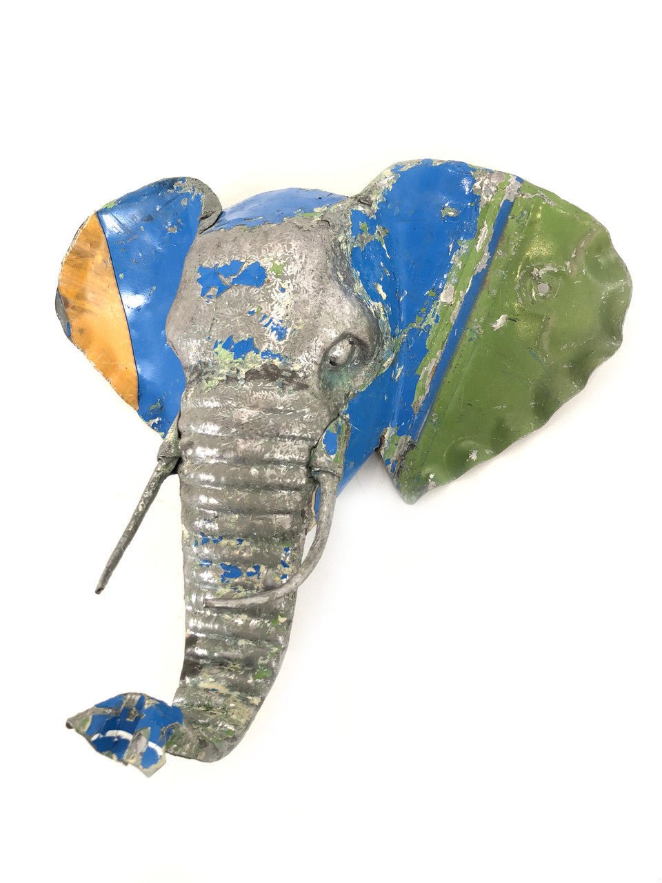 Elephant Animal Mask - Recycled Metal Wall Art La Vie Bien Elephant Animal Mask - Recycled Metal Wall Art