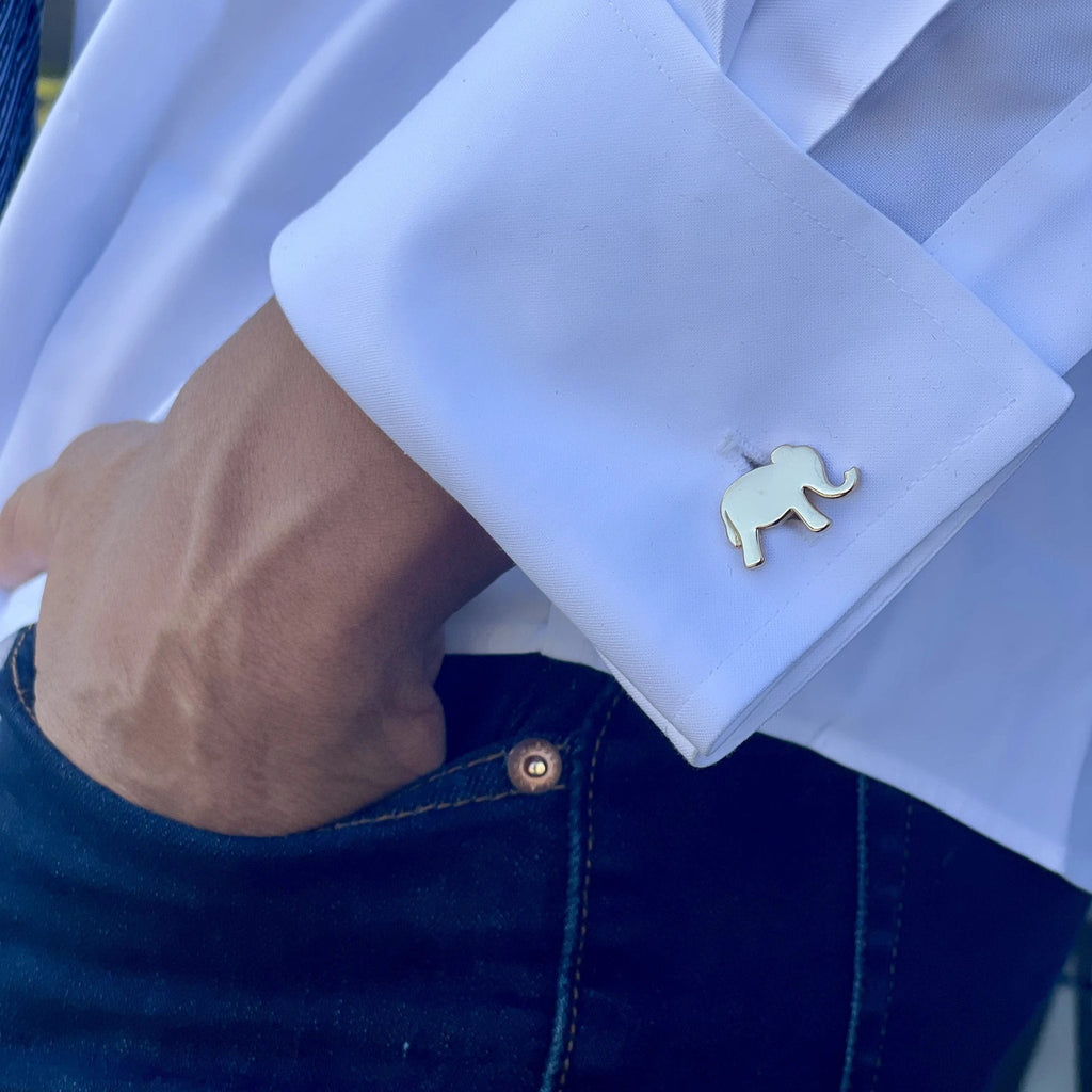 Elephant Cufflinks by Modern Desi