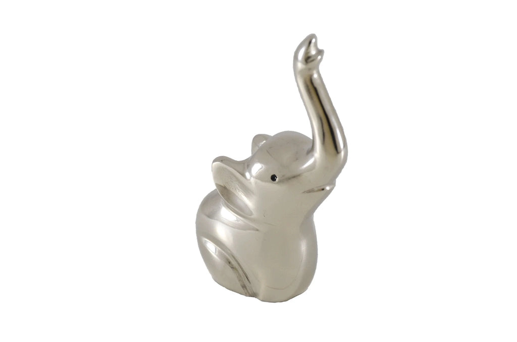 Elephant Ring Holder (4", Silver Finish) by Vibhsa