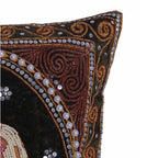 Elephant Tapestry Beaded Embroidered Cushion - Thailand Decor La Vie Bien Elephant Tapestry Beaded Embroidered Cushion - Thailand