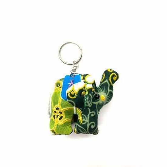 Elephant Textile Keychain | Handmade Zipper Pull from Upcycled Fabric | Thailand Keychains La Vie Bien Elephant Textile Keychain | Handmade Zipper Pull from Upcycled Fabric | Thailand