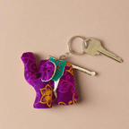 Elephant Textile Keychain | Handmade Zipper Pull from Upcycled Fabric | Thailand Keychains La Vie Bien Elephant Textile Keychain | Handmade Zipper Pull from Upcycled Fabric | Thailand