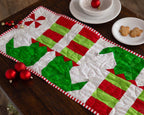 Elf Feet Christmas Table Runner Precut Quilt Kit Quilt Kit La Vie Bien Elf Feet Christmas Table Runner Precut Quilt Kit